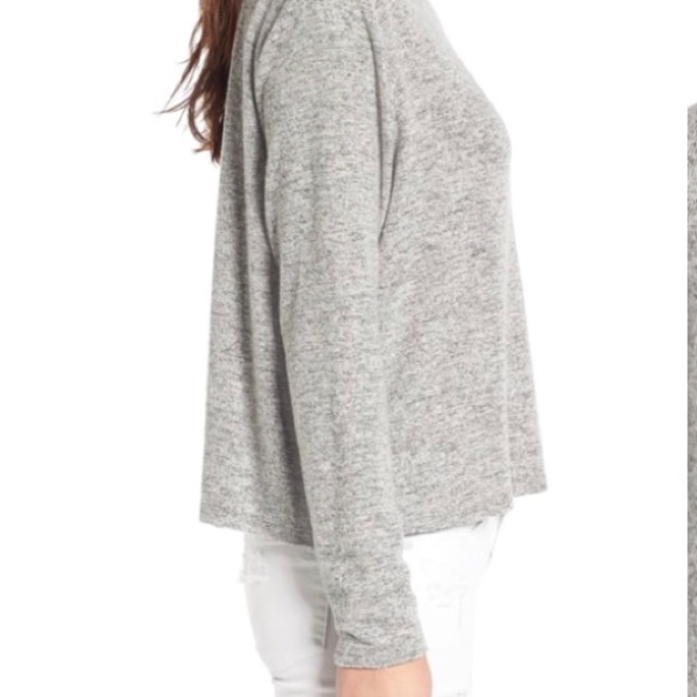 [bp.] Marled Grey Boatneck Sweater Shirt - Picture 3 of 5